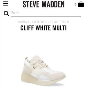 Steve Madden: Cliff White Multi Sneakers